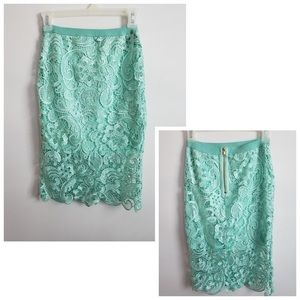 Charlotte Russe Teal Lace Skirt